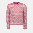 Knitwear Pull Cannage Dior Pink Homme
