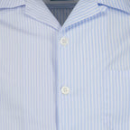 Camisas Camisa Rayada Prada Azul Homme