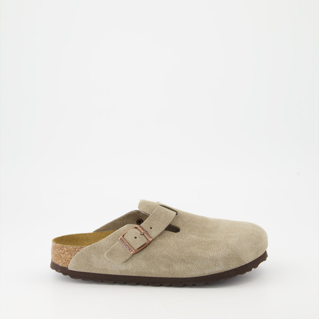 Open shoes Boston Mules Birkenstock Brown Women