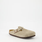 Open shoes Boston Mules Birkenstock Brown Women