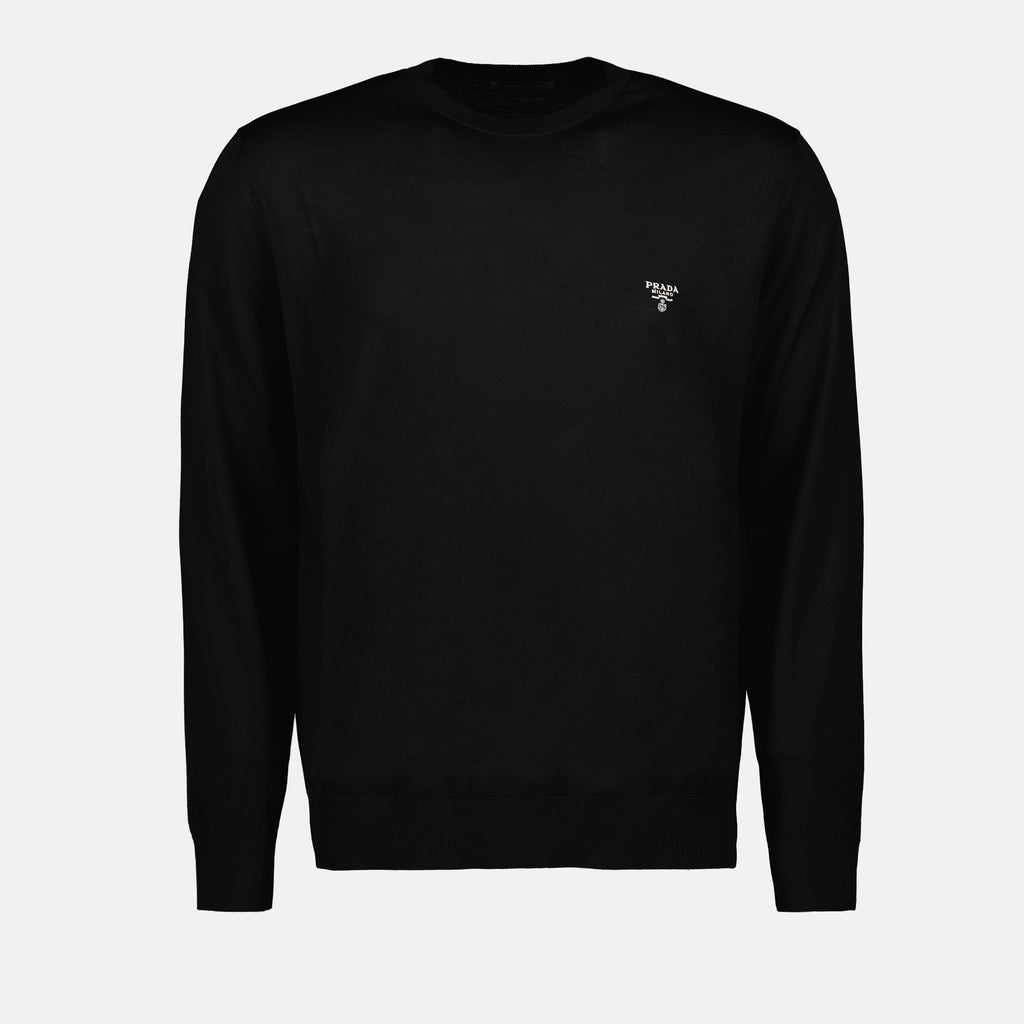 Maille Pull en laine Prada Noir Homme