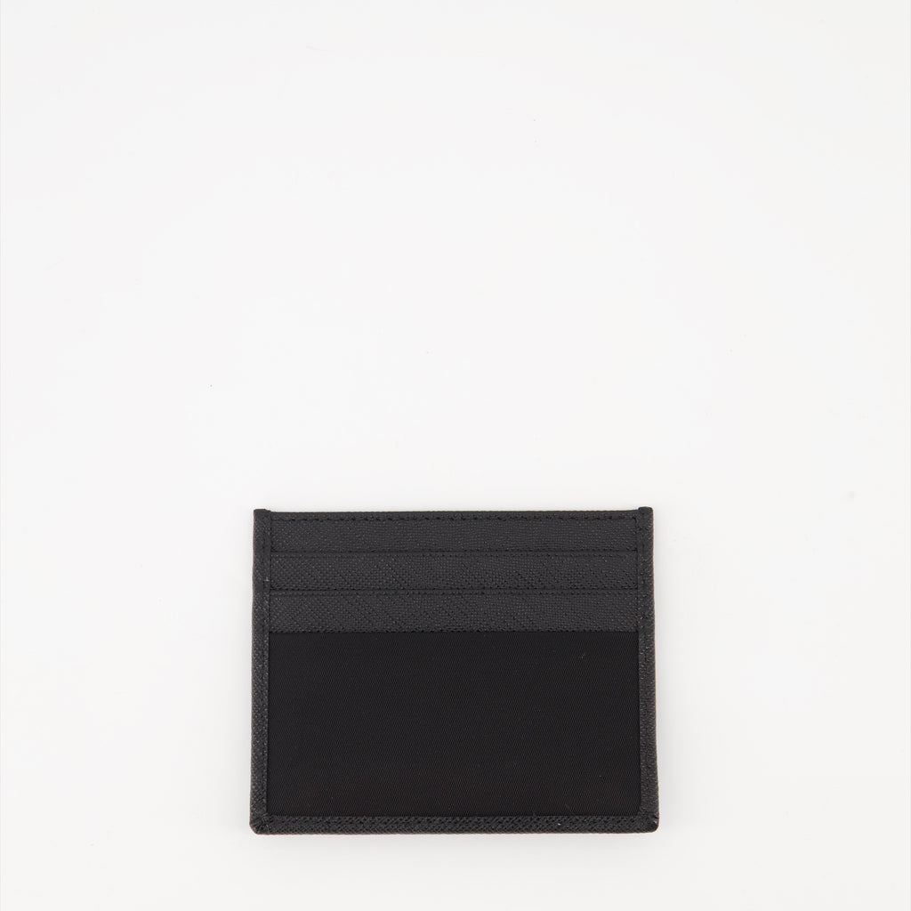 소형 가죽 제품 Porte-cartes en Saffiano et Re-Nylon Prada 검은색 Homme