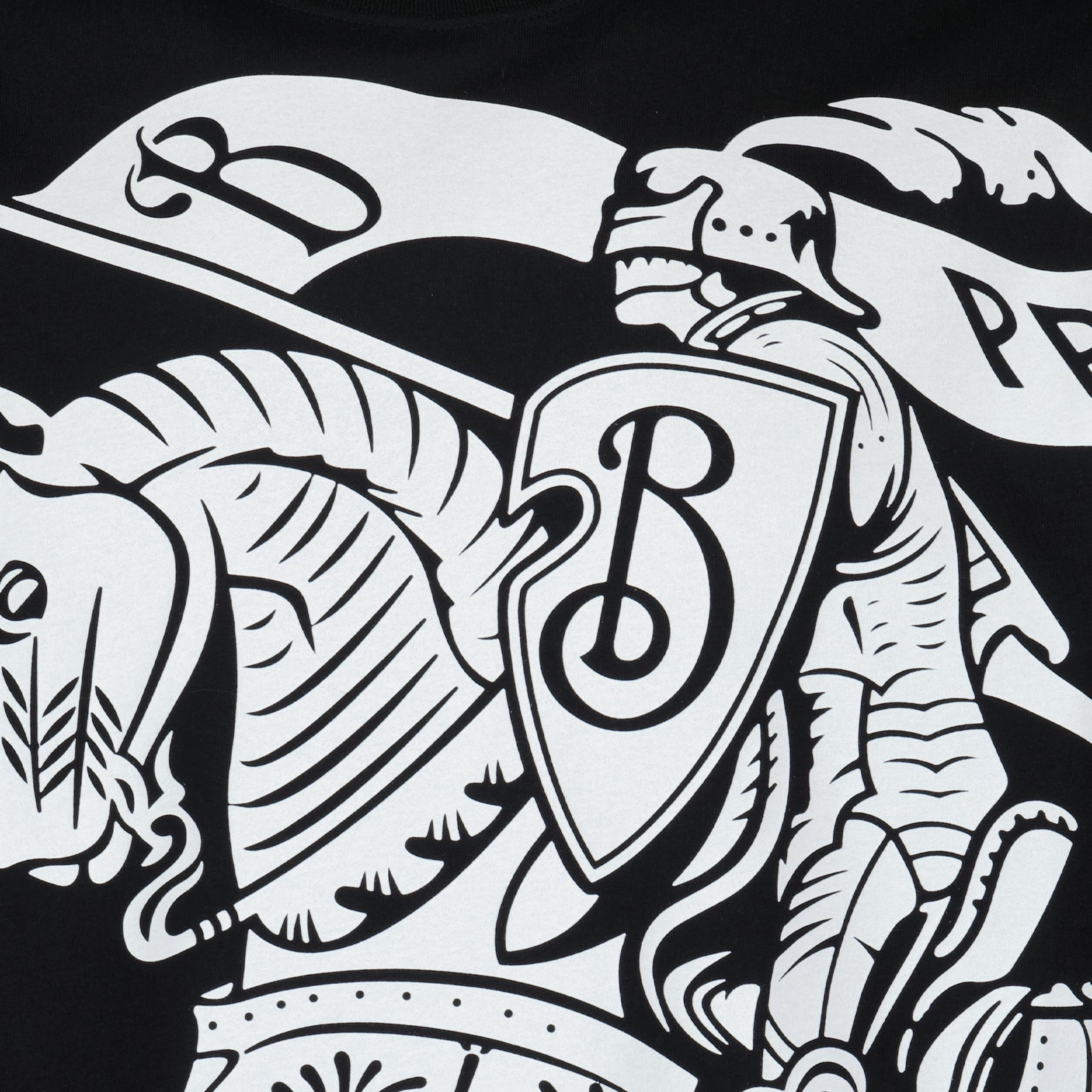 Camisetas T-shirt Cavalier EKD Burberry Preto Homens