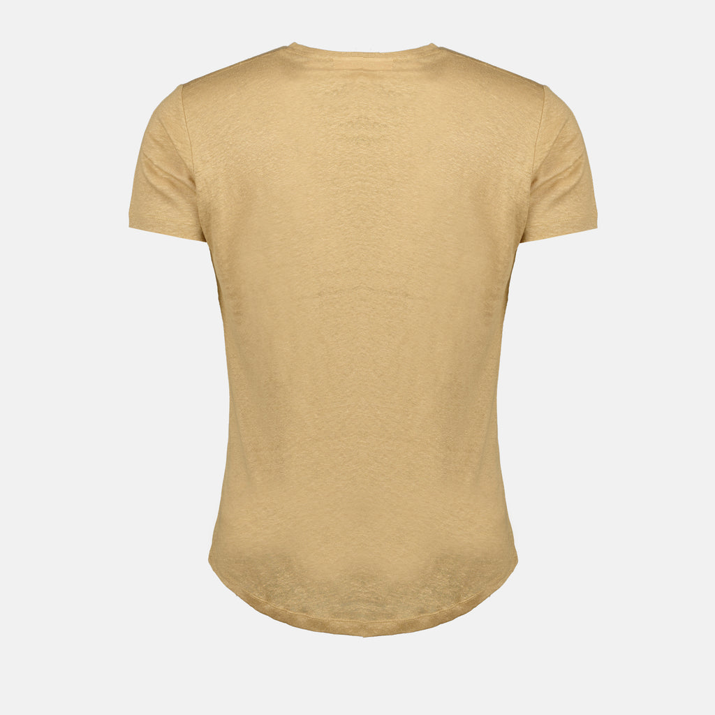 Camisetas T-shirt OB-T en lin Orlebar Brown Bege Homme