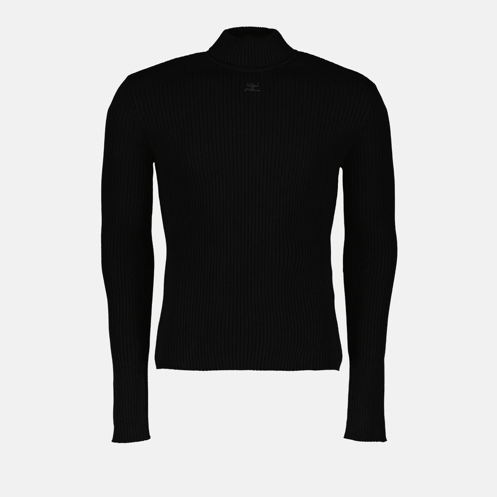 Maille Col roulé Ré-Édition Courrèges Noir Homme
