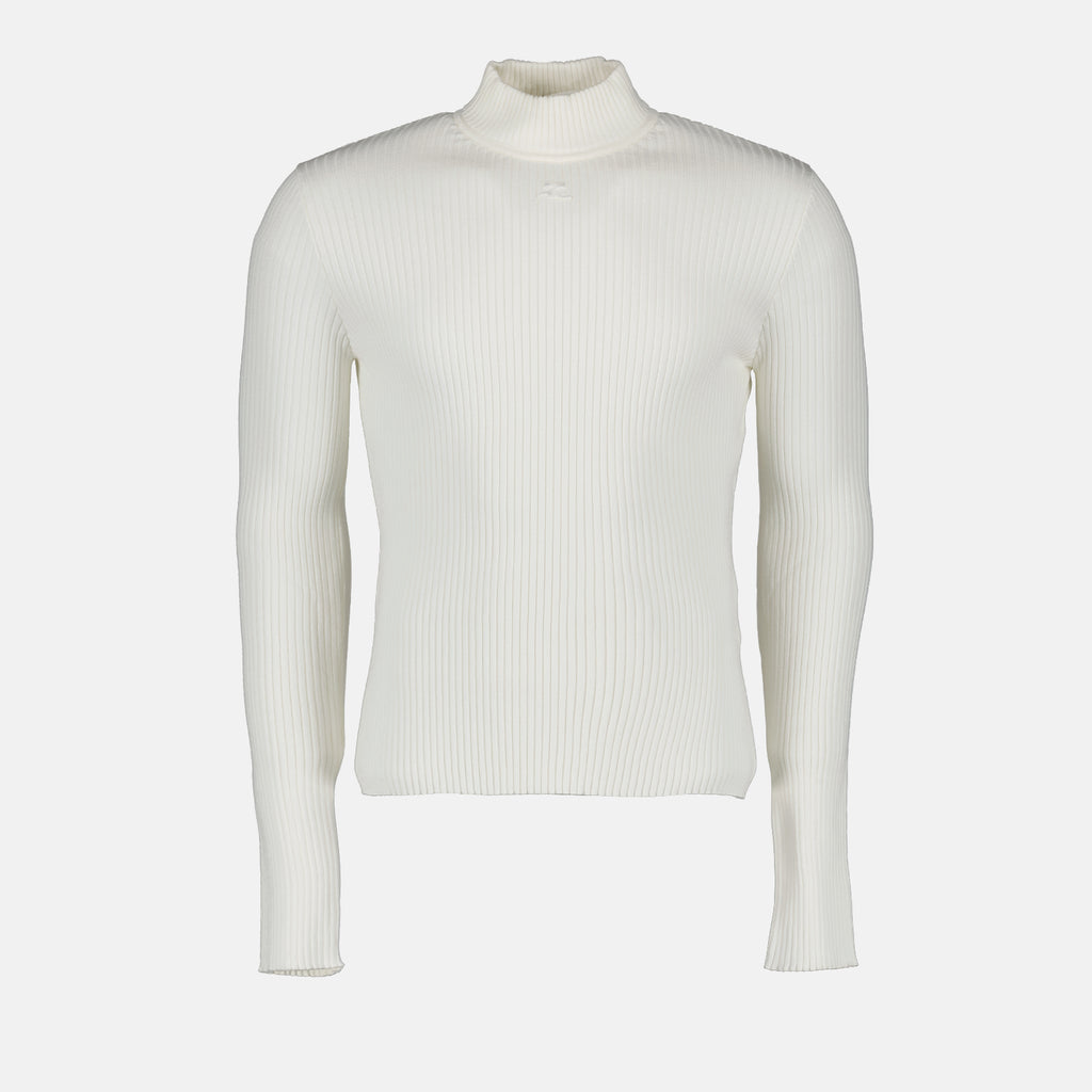 Knitwear Re-Edition Turtleneck Courrèges White Homme