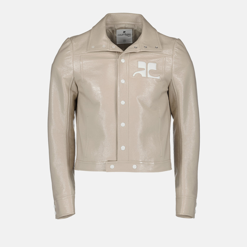 Giacche Rifacimento Giacca in Vinile Courrèges Beige Homme