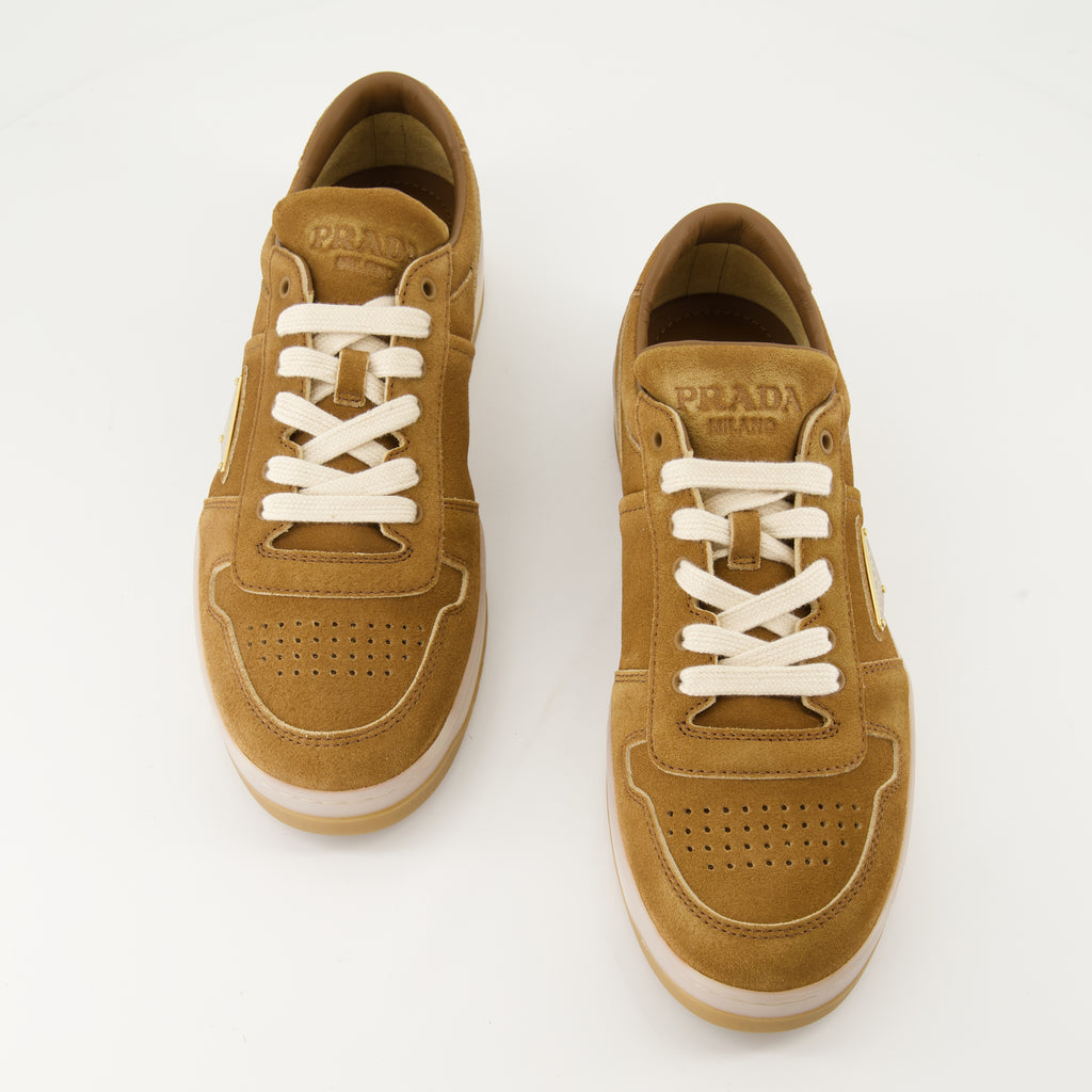 Sneakers Downtown Sneakers Prada Brown Homme