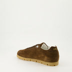 Sneakers Trail Sneakers in Suede Prada Brown Homme