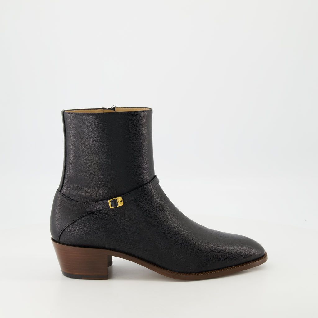 Boots and ankle boots Pat Leather Ankle Boots Valentino Garavani Black Homme