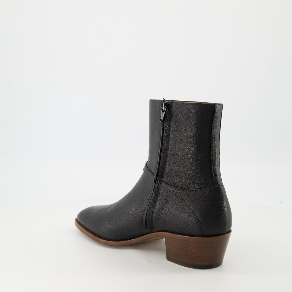 Boots and ankle boots Pat Leather Ankle Boots Valentino Garavani Black Homme