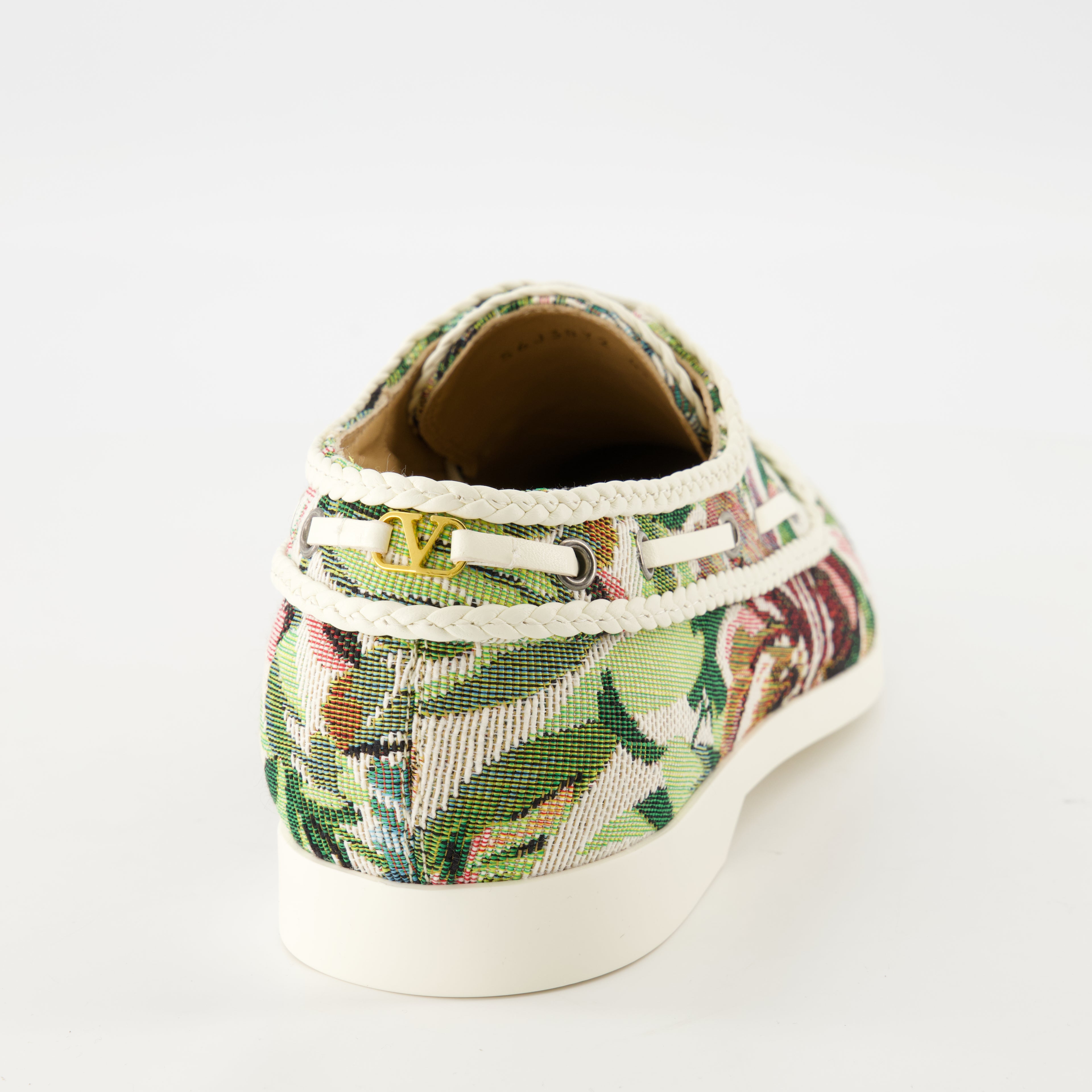 Chaussures de ville Chaussures bateau en toile Valentino Garavani Vert Homme