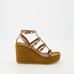 Zeppe Sandali Wedge Rockstud Valentino Garavani Marrone Femme
