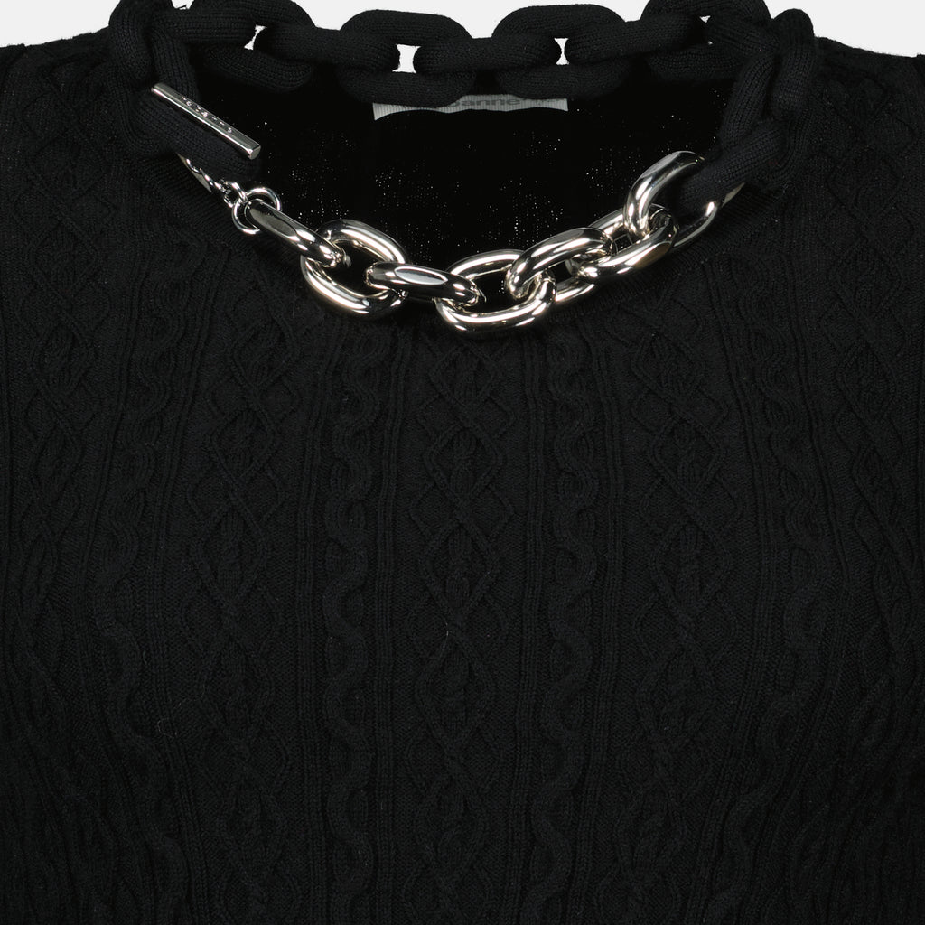 Bild des Rabanne-Markenkettenpullovers für Frauen - Herbst-Winter 2025 - Rückansicht