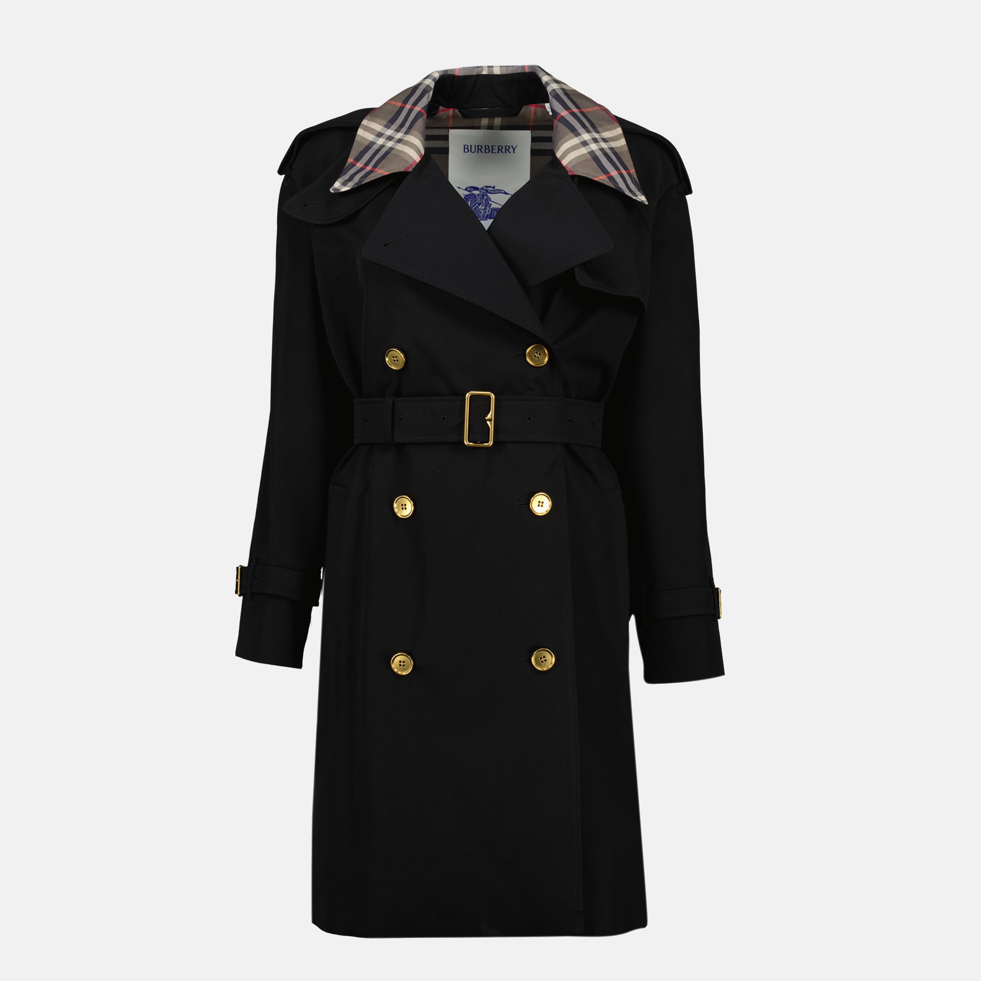 Manteaux Trench mi-long Castleford Burberry Noir Femme