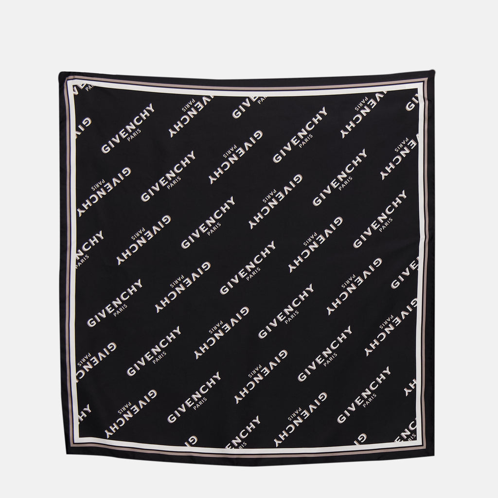 Image of the Givenchy Shadow silk square scarf for women - Fall-Winter 2025 - Front view