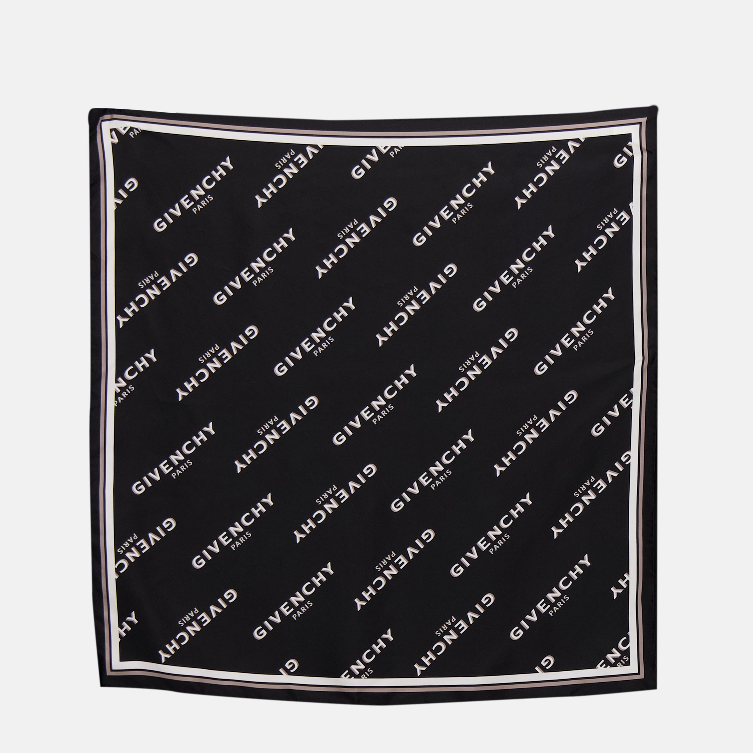 Image of the Givenchy Shadow silk square scarf for women - Fall-Winter 2025 - Front view