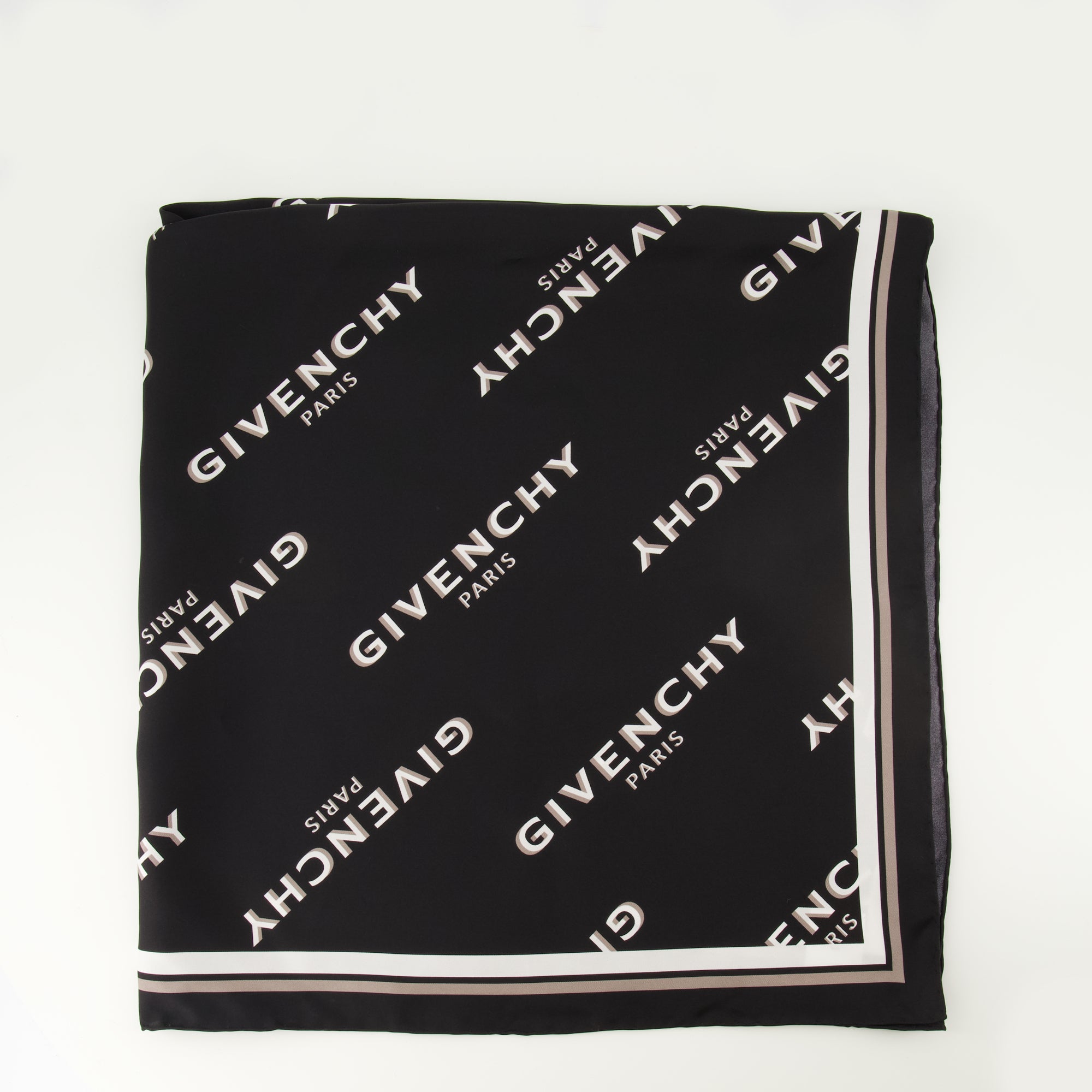 Image of the Givenchy Shadow silk square scarf for women - Fall-Winter 2025 - Back view