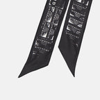 Écharpes, foulards et gants Bandeau Givenchy Stamp en soie Givenchy Noir Femme