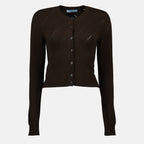 Bild des Prada Cashmere Cardigans für Damen - Herbst-Winter-Saison 2025 - Vorderansicht