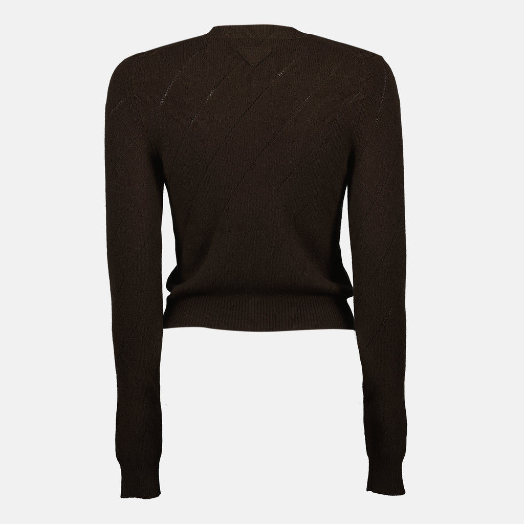 Image de l'article Cardigan en cachemire de la marque Prada pour Femme - Saison Automne-Hiver 2025 - Vue détaillée_6