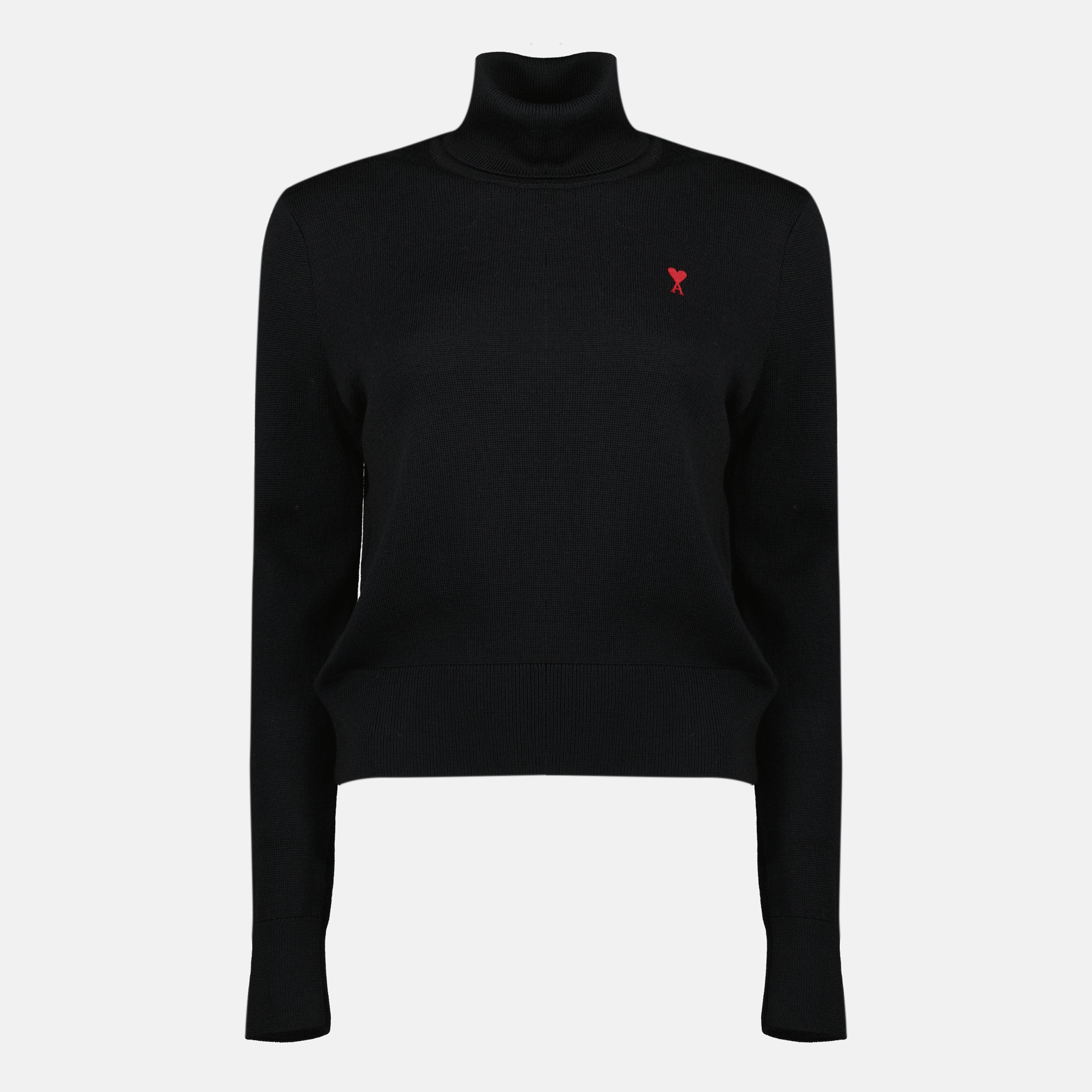 Image de l'article Pull col roulé Ami de coeur de la marque Ami PARIS pour Femme - Saison Automne-Hiver 2025 - Vue de Face