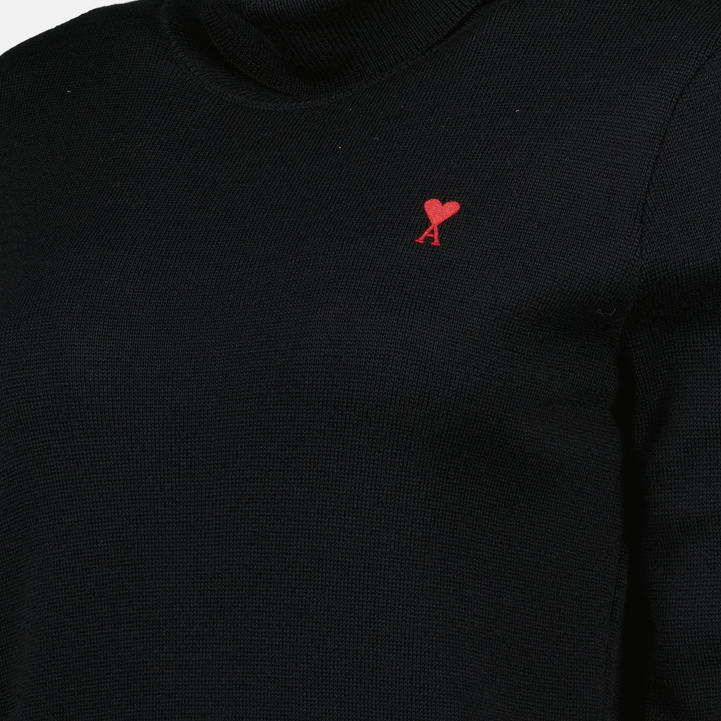 Immagine del maglione a collo alto Ami de coeur del marchio Ami PARIS per Donna - Stagione Autunno-Inverno 2025 - Vista Dettagliata_2