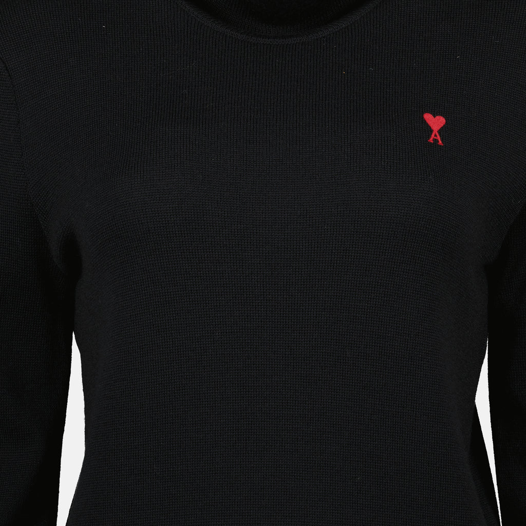 Immagine del maglione a collo alto Ami de coeur del marchio Ami PARIS per Donna - Stagione Autunno-Inverno 2025 - Vista Dettagliata_1