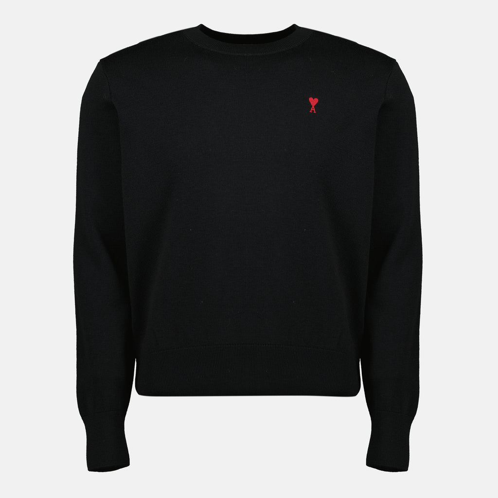 Image of the Ami heart sweater from the brand Ami PARIS for Men - Autumn-Winter 2025 - Front View
