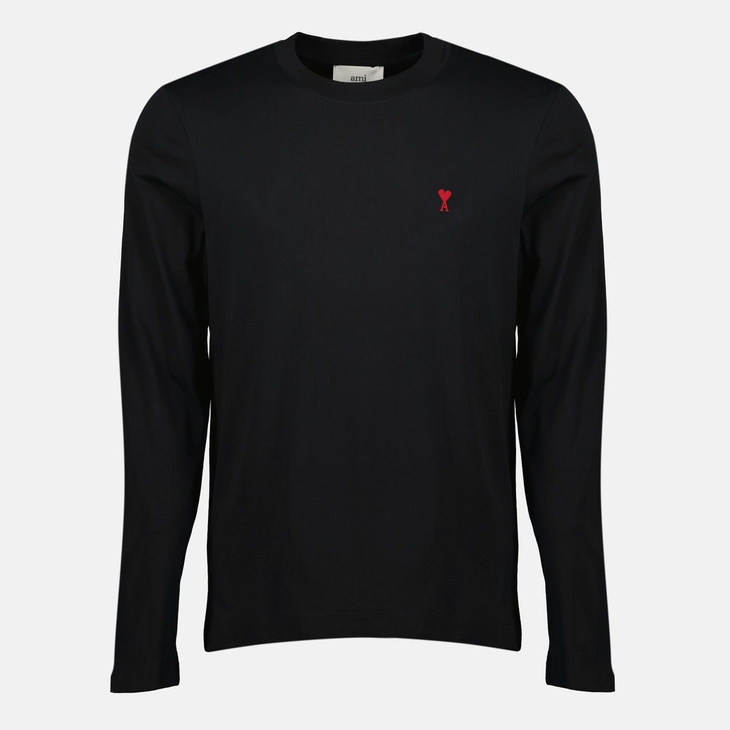 Image de l'article T-shirt manches longues Ami de coeur de la marque Ami PARIS pour Unisex - Saison Automne-Hiver 2025 - Vue de Face