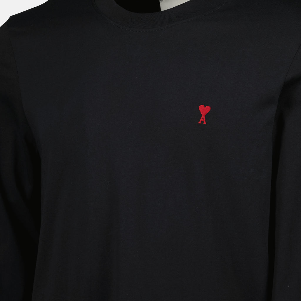 Image de l'article T-shirt manches longues Ami de coeur de la marque Ami PARIS pour Unisex - Saison Automne-Hiver 2025 - Vue détaillée_3