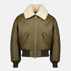 Image of the Ami PARIS Men's Leather Jacket - Autumn-Winter 2025 - Front View