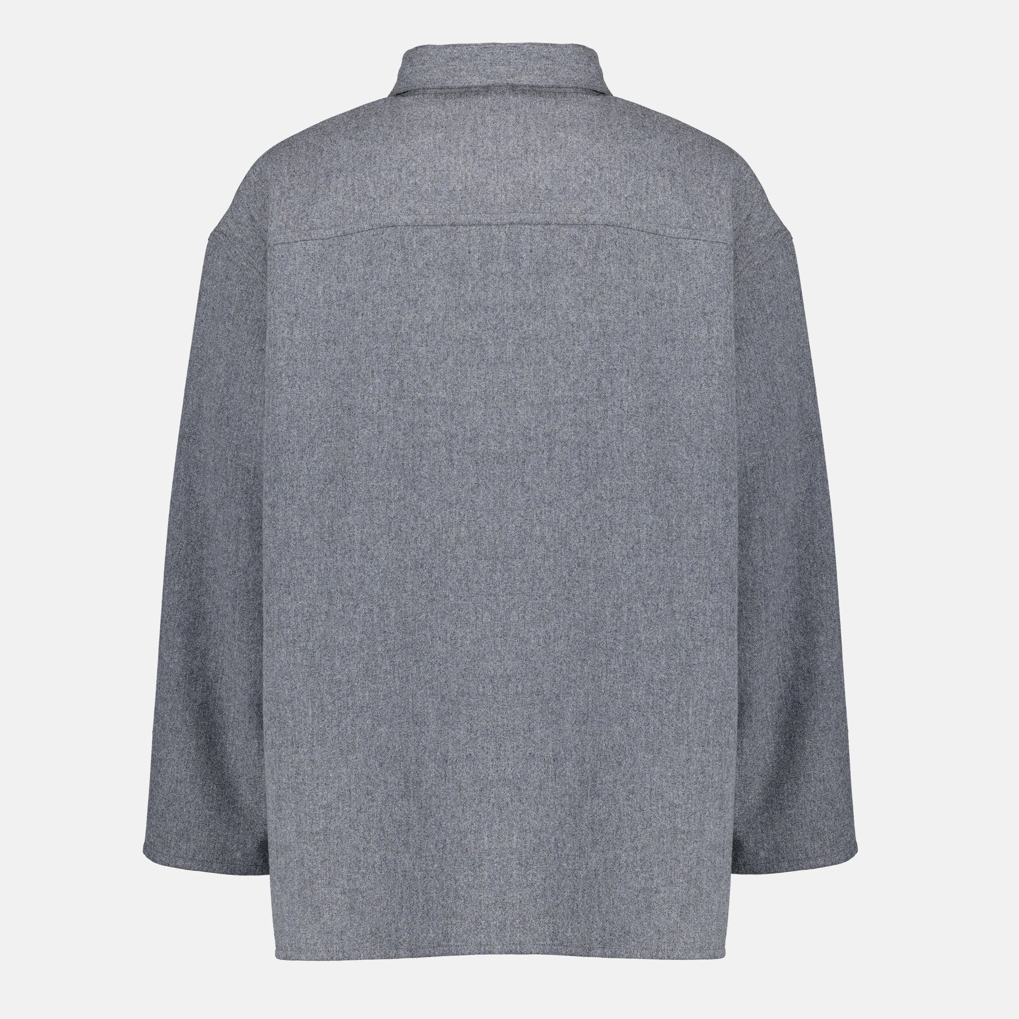 Image de l'article Chemise polo gris en laine de la marque Ami PARIS pour Unisex - Saison Automne-Hiver 2025 - Vue de Dos