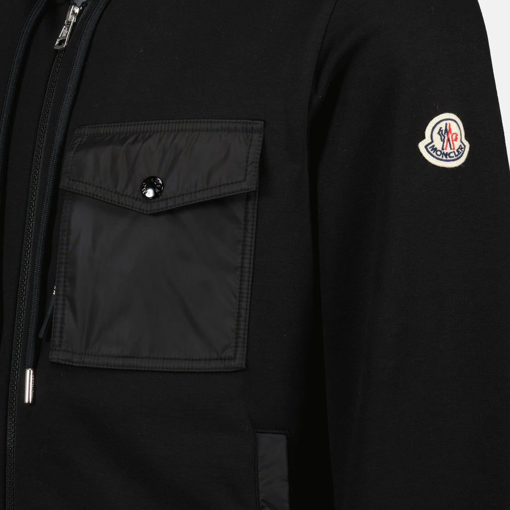 Image of the Moncler zipped sweatshirt for men - Fall-Winter season 2025 - Detailed view_2