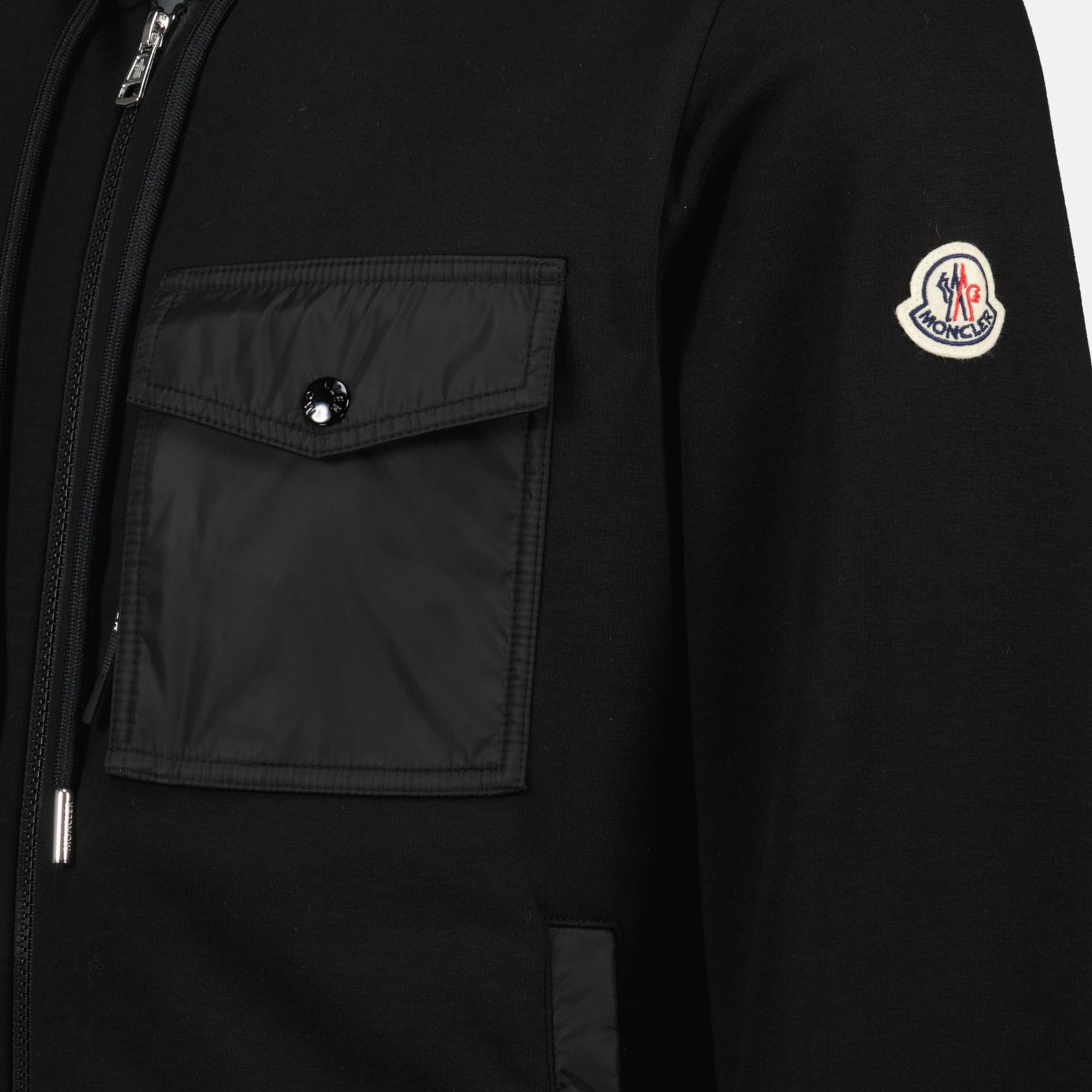 Image of the Moncler zipped sweatshirt for men - Fall-Winter season 2025 - Detailed view_2