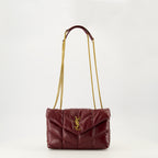 Imagen del bolso Loulou Puffer brillante de Saint Laurent para mujer - Temporada Otoño-Invierno 2025 - Vista frontal