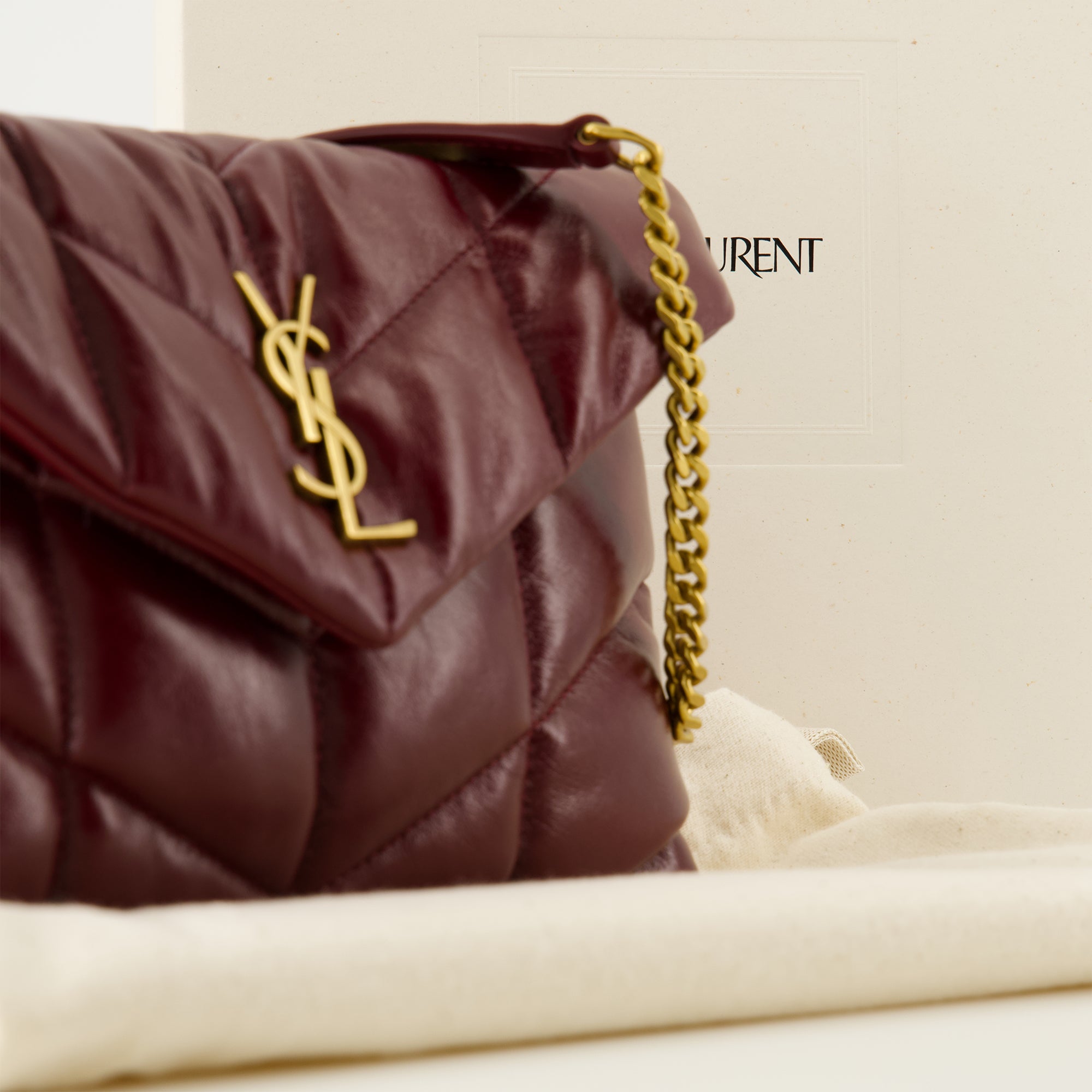 Image de l'article Sac Loulou Puffer brillant de la marque Saint Laurent pour Femme - Saison Automne-Hiver 2025 - Vue détaillée_2