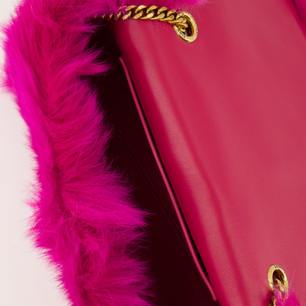 세인트 로랑의 여성용 케이트 인조 모피 가방 이미지 - 가을-겨울 2025 - 상세보기_3