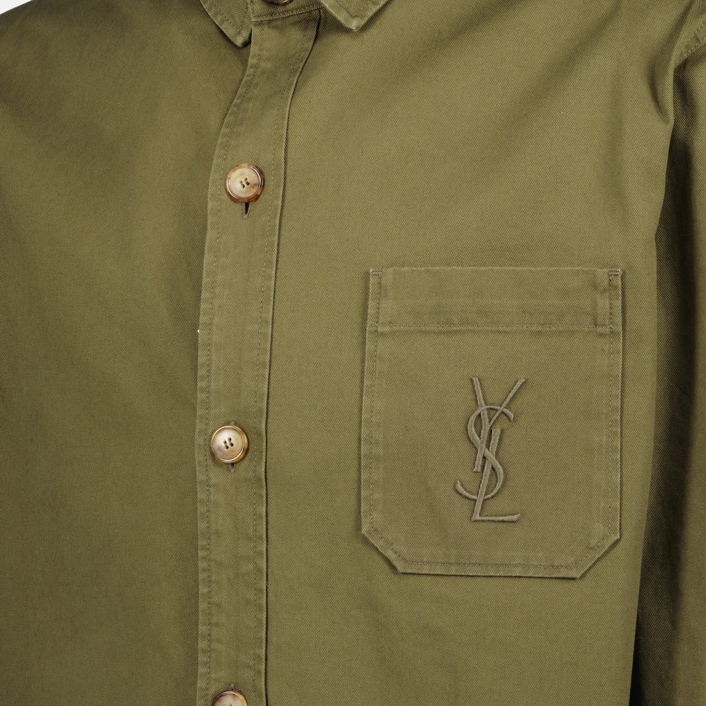 Bild des Cassandre Jeanshemds von Saint Laurent für Herren - Herbst-Winter 2025 - Detaillierte Ansicht_2