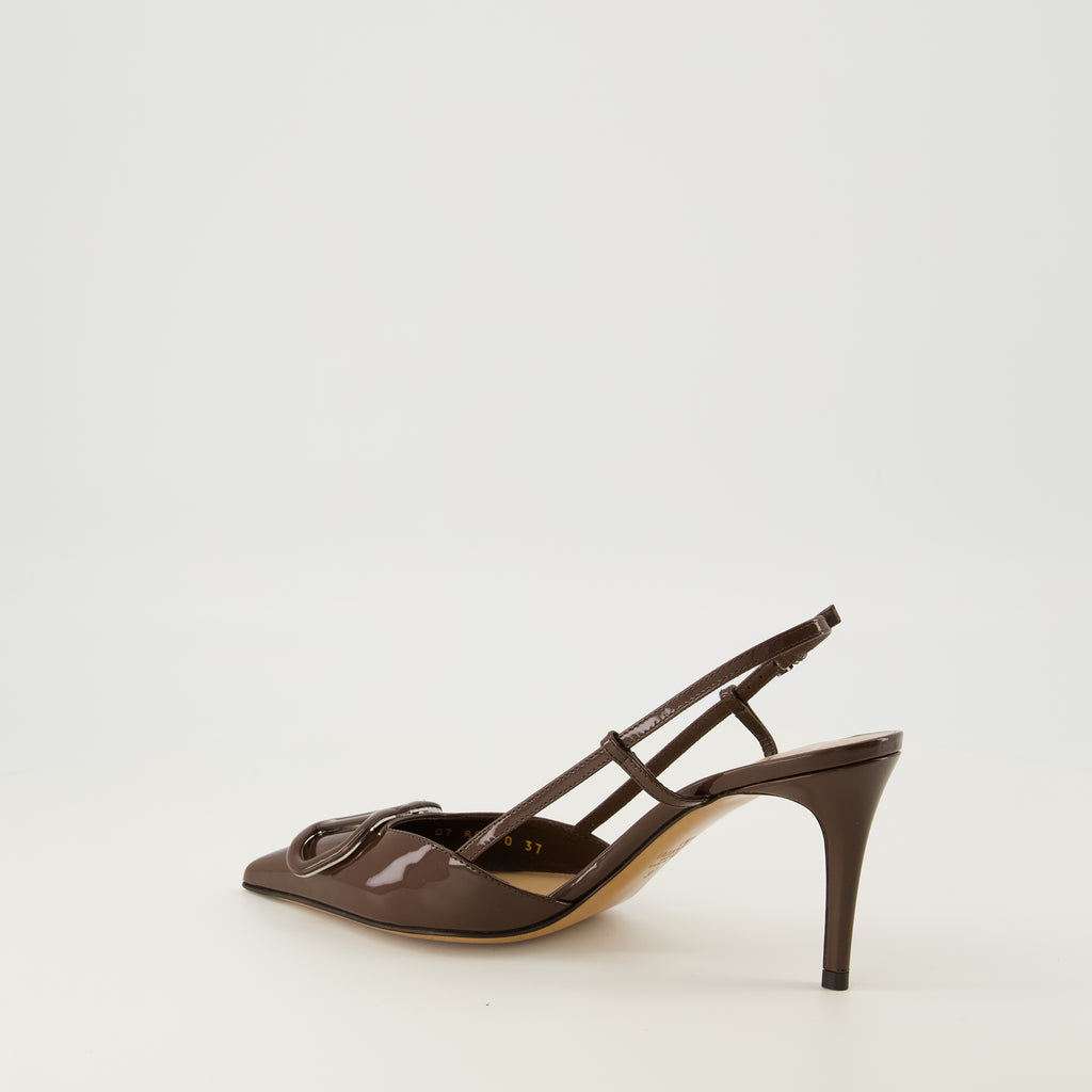 Bild der VLogo-Pumps der Marke Valentino Garavani für Damen - Herbst-Winter 2025 Saison - Rechte Dreiviertelansicht von hinten