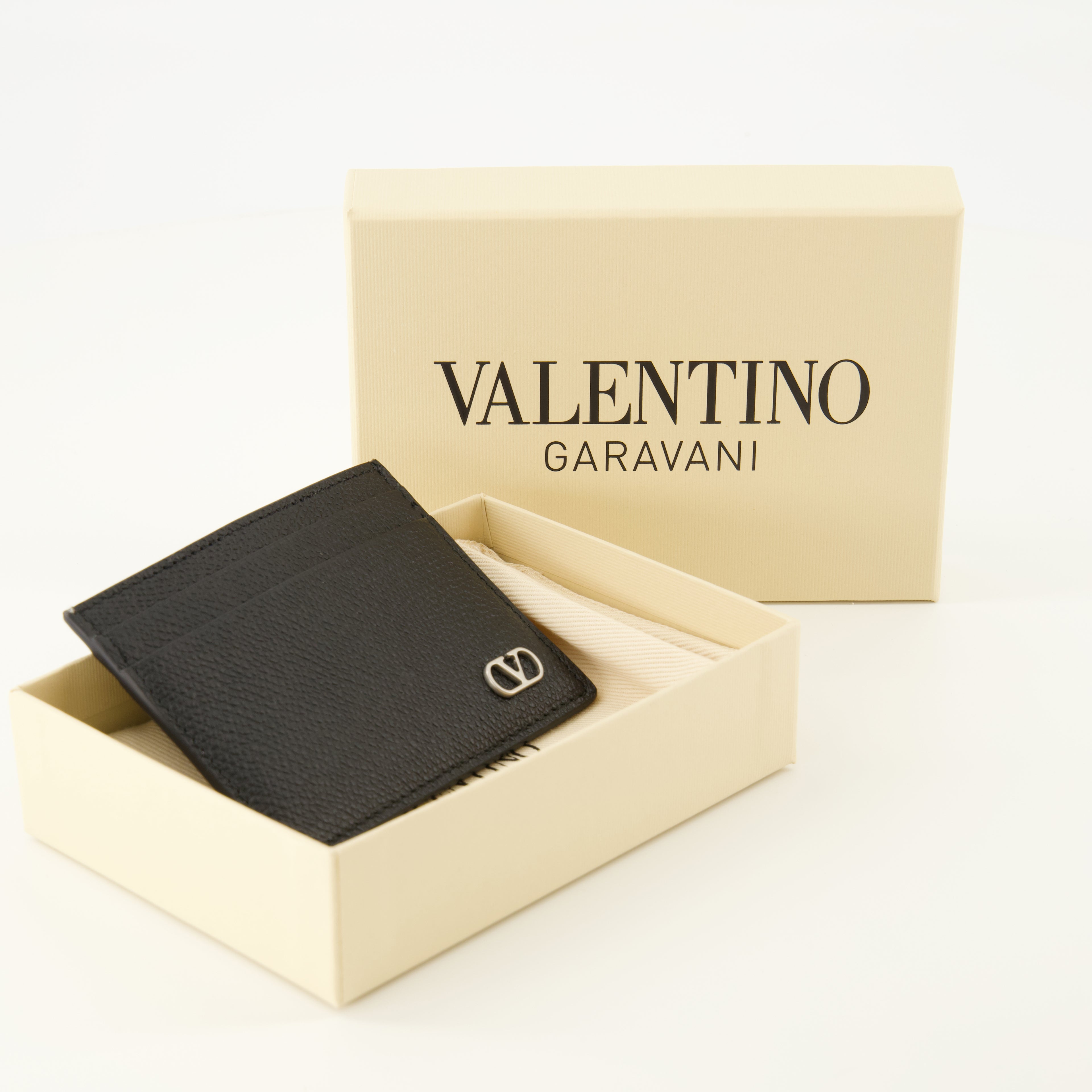 Petite maroquinerie Porta-cartões Vlogo Preto Valentino Garavani Noir Homme