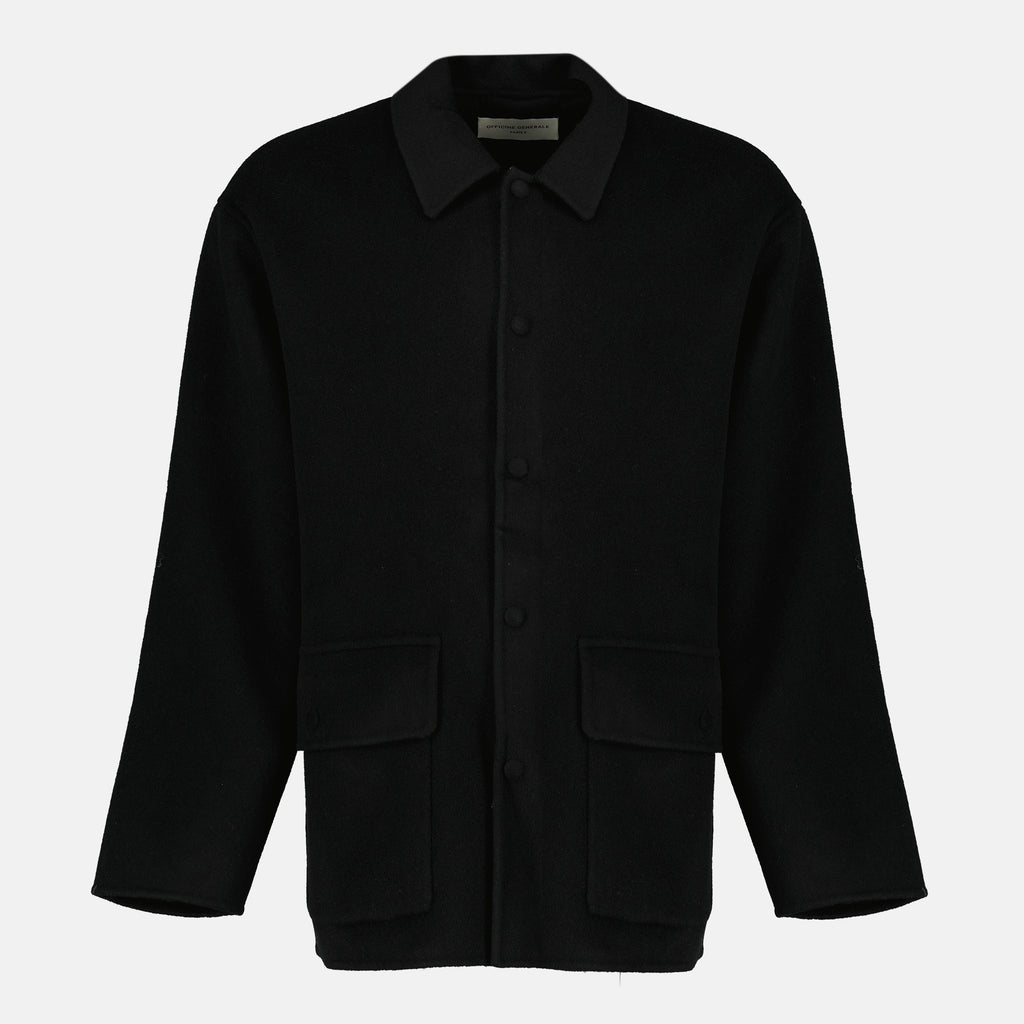 Bild des Vasco-Kurzmantels von Officine Générale für Herren - Herbst-Winter 2025 - Vorderansicht