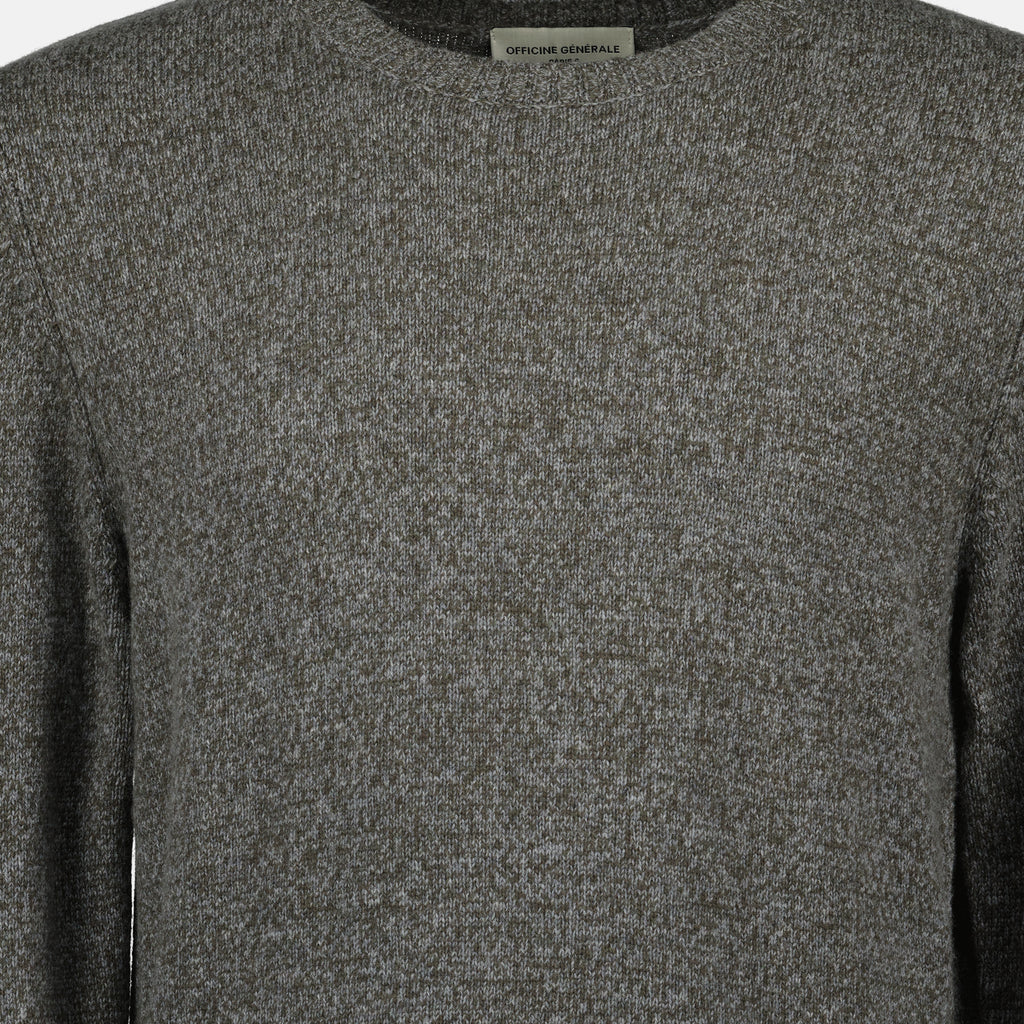 Image of the Mycrew sweater from the brand Officine Générale for Men - Autumn-Winter 2025 - Detailed View_2