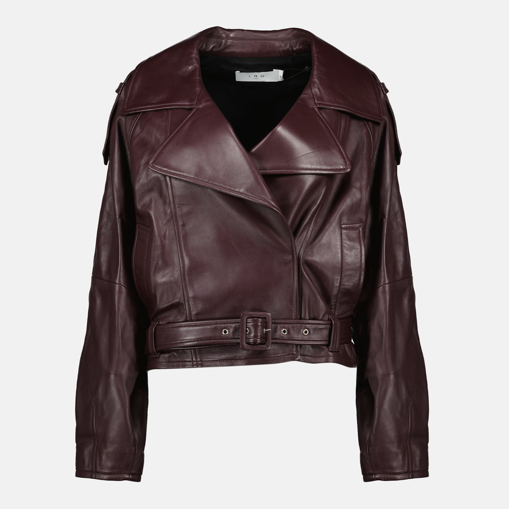 Image de l'article Veste en cuir de la marque Iro pour Femme - Saison Automne-Hiver 2025 - Vue de Face