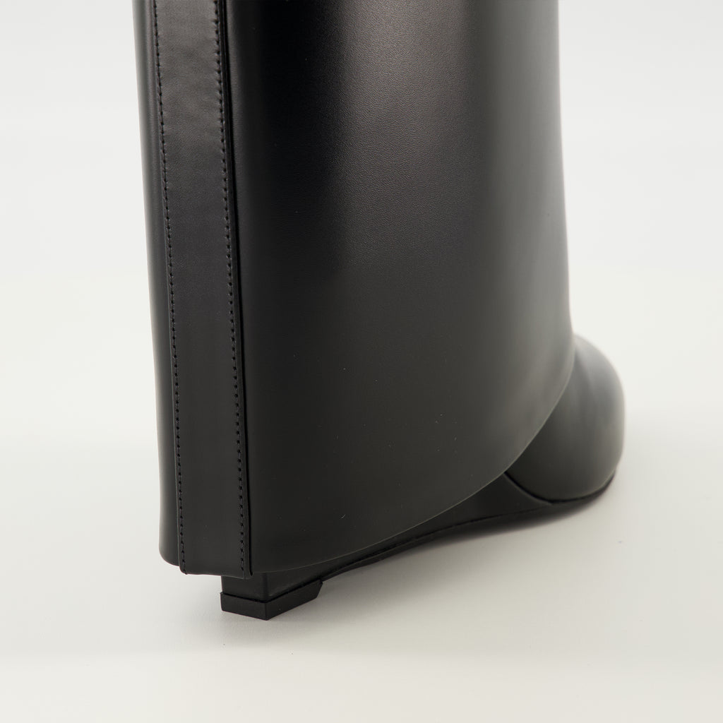 Bottes Black Leather Shark Boots Givenchy Noir Femme