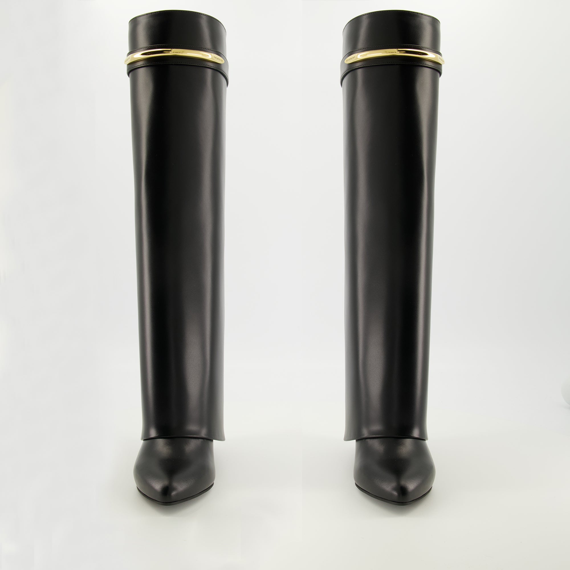 Bottes Bottes Shark en cuir noir Givenchy Noir Femme