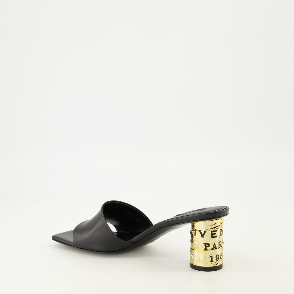 Chaussures ouvertes Sandálias de Salto Tape Pretas Givenchy Noir Femme