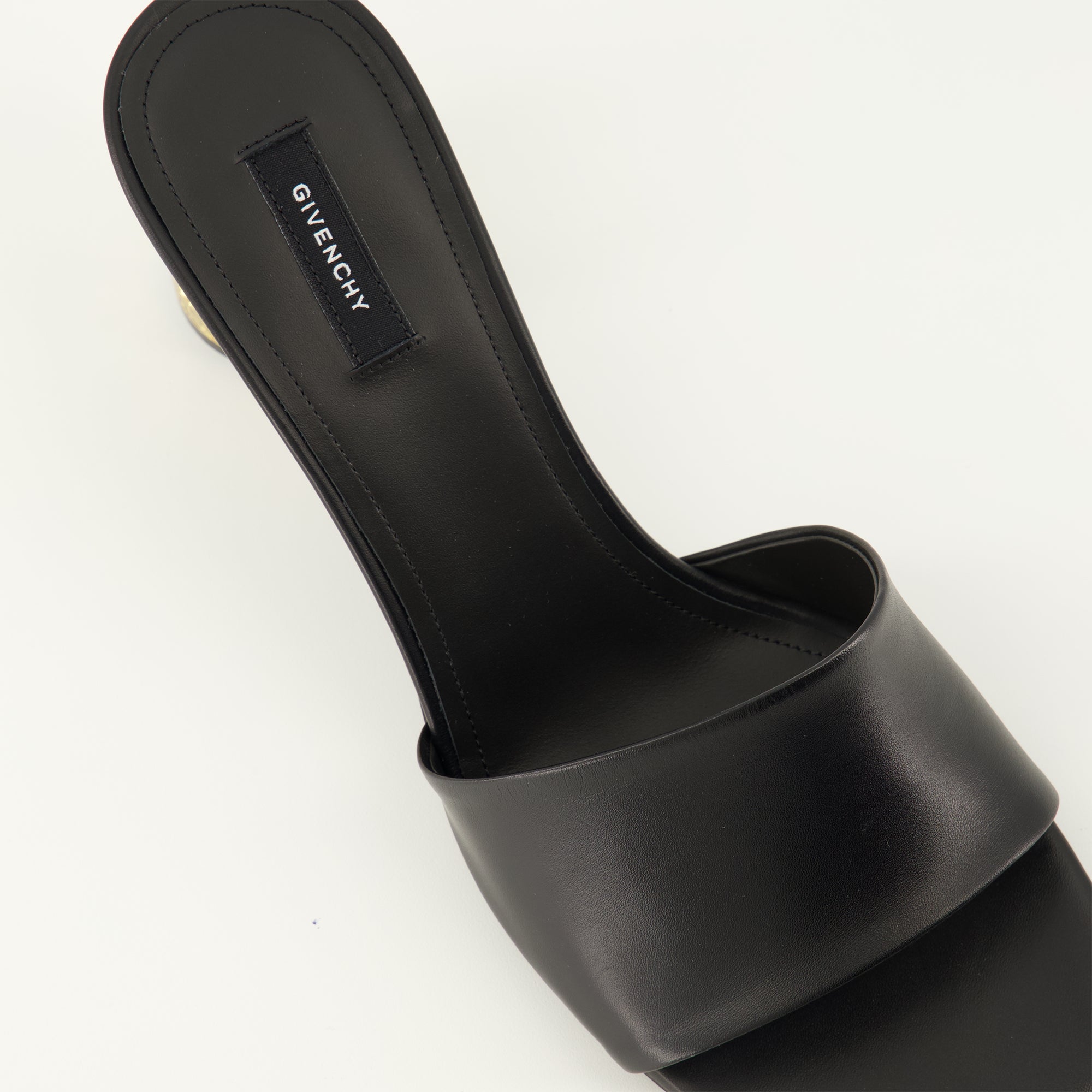 Chaussures ouvertes Sandales à talons Tape noir Givenchy Noir Femme