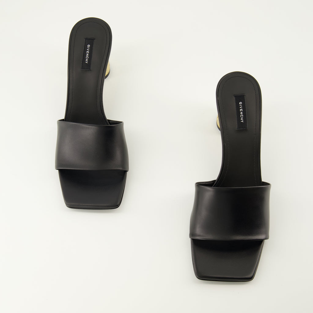 Chaussures ouvertes Sandálias de Salto Tape Pretas Givenchy Noir Femme