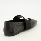 Image of the Givenchy Women's Sliced Square Black Ballerinas - Spring-Summer 2026 - Back View